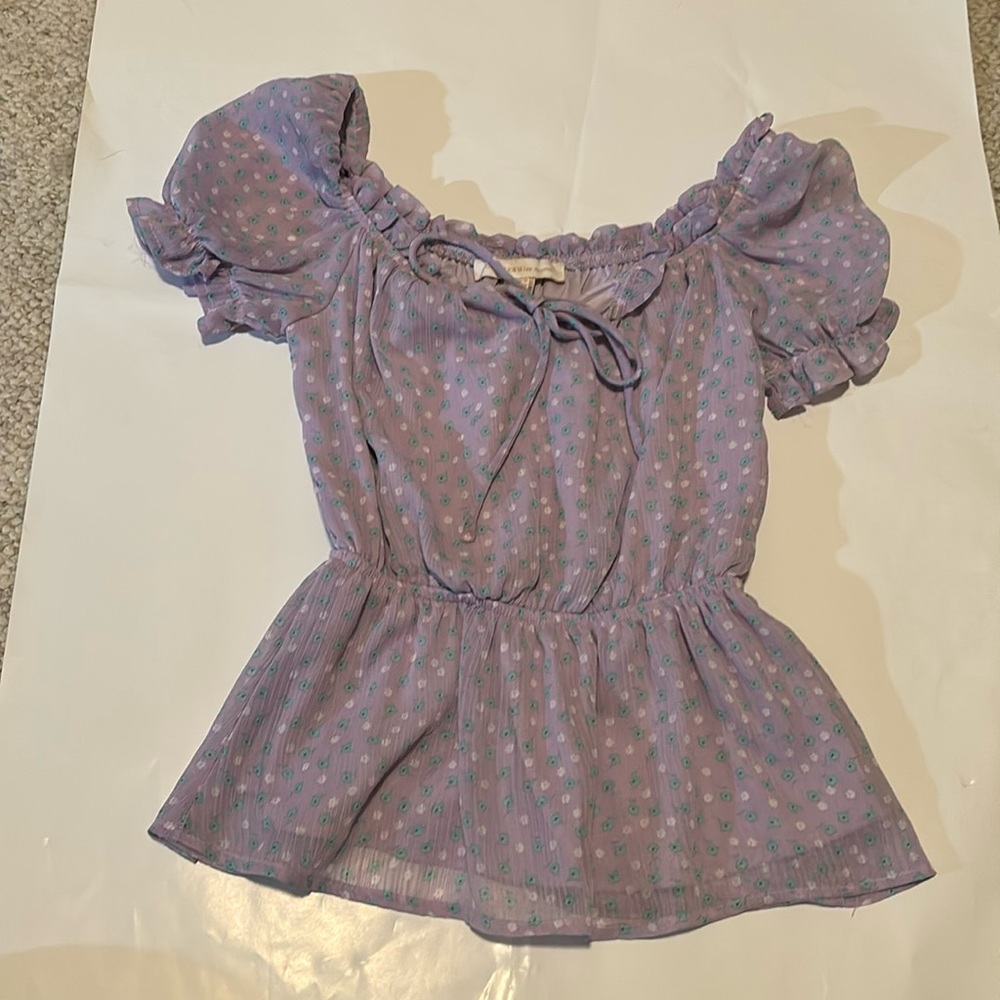 floral purple top
